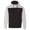 Men's Mélange Fleece Colorblocked Hooded Sweatshirt Thumbnail