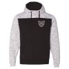 Men's Mélange Fleece Colorblocked Hooded Sweatshirt Thumbnail
