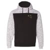 Men's Mélange Fleece Colorblocked Hooded Sweatshirt Thumbnail