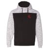Men's Mélange Fleece Colorblocked Hooded Sweatshirt Thumbnail