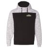 Men's Mélange Fleece Colorblocked Hooded Sweatshirt Thumbnail