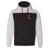 Men's Mélange Fleece Colorblocked Hooded Sweatshirt Thumbnail