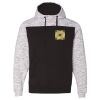 Men's Mélange Fleece Colorblocked Hooded Sweatshirt Thumbnail
