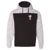 Men's Mélange Fleece Colorblocked Hooded Sweatshirt Thumbnail