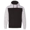 Men's Mélange Fleece Colorblocked Hooded Sweatshirt Thumbnail