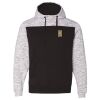 Men's Mélange Fleece Colorblocked Hooded Sweatshirt Thumbnail