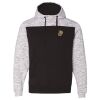 Men's Mélange Fleece Colorblocked Hooded Sweatshirt Thumbnail