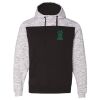 Men's Mélange Fleece Colorblocked Hooded Sweatshirt Thumbnail