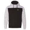 Men's Mélange Fleece Colorblocked Hooded Sweatshirt Thumbnail