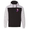 Men's Mélange Fleece Colorblocked Hooded Sweatshirt Thumbnail