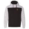 Men's Mélange Fleece Colorblocked Hooded Sweatshirt Thumbnail