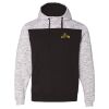Men's Mélange Fleece Colorblocked Hooded Sweatshirt Thumbnail