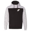 Men's Mélange Fleece Colorblocked Hooded Sweatshirt Thumbnail