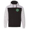 Men's Mélange Fleece Colorblocked Hooded Sweatshirt Thumbnail