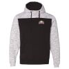 Men's Mélange Fleece Colorblocked Hooded Sweatshirt Thumbnail