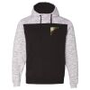 Men's Mélange Fleece Colorblocked Hooded Sweatshirt Thumbnail