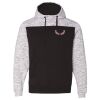 Men's Mélange Fleece Colorblocked Hooded Sweatshirt Thumbnail