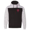 Men's Mélange Fleece Colorblocked Hooded Sweatshirt Thumbnail