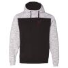 Men's Mélange Fleece Colorblocked Hooded Sweatshirt Thumbnail
