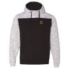 Men's Mélange Fleece Colorblocked Hooded Sweatshirt Thumbnail