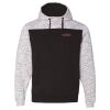 Men's Mélange Fleece Colorblocked Hooded Sweatshirt Thumbnail