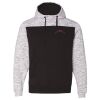Men's Mélange Fleece Colorblocked Hooded Sweatshirt Thumbnail