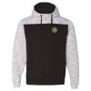 Men's Mélange Fleece Colorblocked Hooded Sweatshirt Thumbnail
