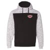 Men's Mélange Fleece Colorblocked Hooded Sweatshirt Thumbnail