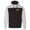 Men's Mélange Fleece Colorblocked Hooded Sweatshirt Thumbnail