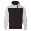 Men's Mélange Fleece Colorblocked Hooded Sweatshirt Thumbnail
