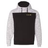 Men's Mélange Fleece Colorblocked Hooded Sweatshirt Thumbnail