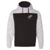 Men's Mélange Fleece Colorblocked Hooded Sweatshirt Thumbnail