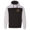 Men's Mélange Fleece Colorblocked Hooded Sweatshirt Thumbnail