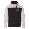 Men's Mélange Fleece Colorblocked Hooded Sweatshirt Thumbnail