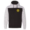 Men's Mélange Fleece Colorblocked Hooded Sweatshirt Thumbnail