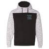 Men's Mélange Fleece Colorblocked Hooded Sweatshirt Thumbnail