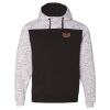 Men's Mélange Fleece Colorblocked Hooded Sweatshirt Thumbnail