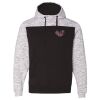 Men's Mélange Fleece Colorblocked Hooded Sweatshirt Thumbnail