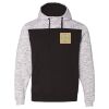 Men's Mélange Fleece Colorblocked Hooded Sweatshirt Thumbnail