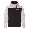 Men's Mélange Fleece Colorblocked Hooded Sweatshirt Thumbnail