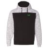 Men's Mélange Fleece Colorblocked Hooded Sweatshirt Thumbnail