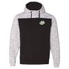 Men's Mélange Fleece Colorblocked Hooded Sweatshirt Thumbnail