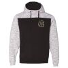 Men's Mélange Fleece Colorblocked Hooded Sweatshirt Thumbnail