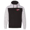 Men's Mélange Fleece Colorblocked Hooded Sweatshirt Thumbnail