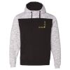 Men's Mélange Fleece Colorblocked Hooded Sweatshirt Thumbnail