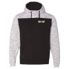 Men's Mélange Fleece Colorblocked Hooded Sweatshirt Thumbnail