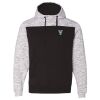Men's Mélange Fleece Colorblocked Hooded Sweatshirt Thumbnail