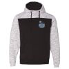 Men's Mélange Fleece Colorblocked Hooded Sweatshirt Thumbnail