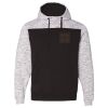 Men's Mélange Fleece Colorblocked Hooded Sweatshirt Thumbnail