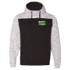 Men's Mélange Fleece Colorblocked Hooded Sweatshirt Thumbnail